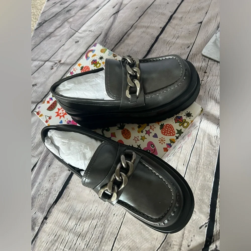 Jeffrey Campbell Recess-PLatform Loafer dark grey